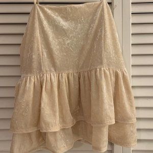 American Eagle Cream Velvet top Size S